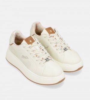 Basket Anekke Peace & Love White Sneakers Femme | 170253-LCB