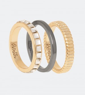 Bijoux Anekke Authenticity Golden Rings Set Femme | 926507-CUK