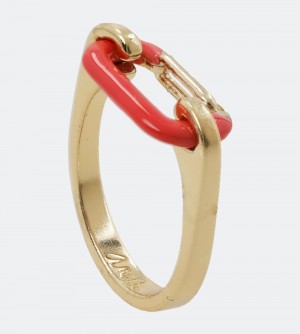 Bijoux Anekke Gold Carabiner Ring Femme | 170324-EYI