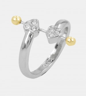 Bijoux Anekke Silver Plated Hearts Ring Femme | 348905-BPE