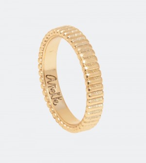 Bijoux Anekke Textured Gold Ring Femme | 213498-BEN