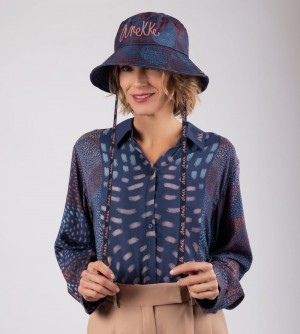 Chapeaux Anekke Blue Bucket Hat Femme | 250971-ZTQ