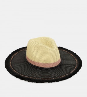 Chapeaux Anekke Contrast Raffia Hat Femme | 487095-LXY