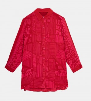 Chemises Anekke Fashion Red Shirt Femme | 739504-OKR