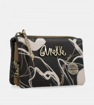 Portefeuilles Anekke 3 Compartment Purse Black Nature Shodo Femme | 498021-XIB