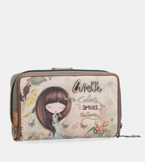 Portefeuilles Anekke Amazonia Medium Rfid Embossed Wallet Femme | 835092-UCA