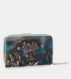 Portefeuilles Anekke Coral Black Coin Purse Wallet Femme | 038145-CJV