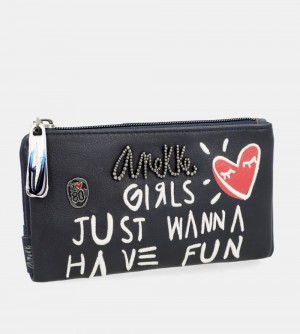 Portefeuilles Anekke Energy Navy Blue Large Wallet Femme | 250937-XLS