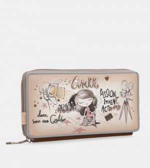 Portefeuilles Anekke Hollywood Rfid Passport Wallet Femme | 896751-AWB