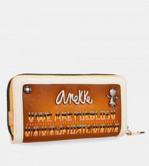 Portefeuilles Anekke Magic Souls Rfid Brown Wallet Femme | 061293-BWP