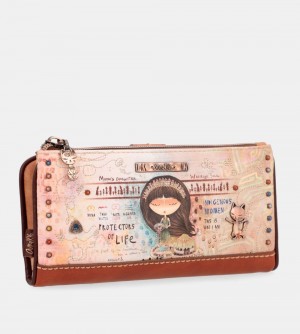 Portefeuilles Anekke Menire Large Flexible Rfid Wallet Femme | 407285-BPQ