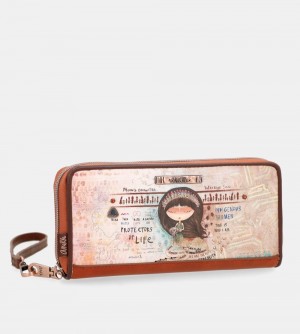 Portefeuilles Anekke Menire Large Rfid Embossed Wallet Femme | 162473-WRO