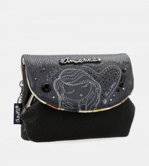 Portefeuilles Anekke Studio Navy Blue Coin Purse With Flap Femme | 709685-APG