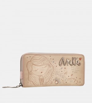 Portefeuilles Anekke Studio Nude Extra-large Rfid Wallet Femme | 423156-ULH