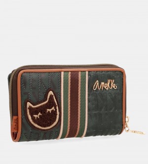 Portefeuilles Anekke Urban Green Medium Wallet Femme | 036247-NGM