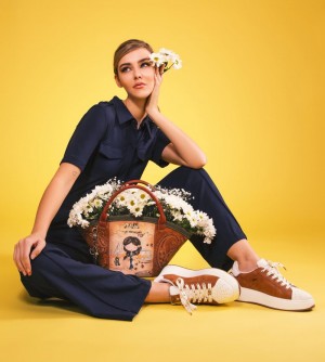 Sac Bandoulière Anekke Peace & Love Camel Basket Bag Femme | 248069-TCR