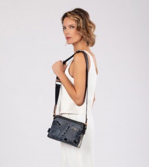 Sac Bandoulière Anekke Studio Navy Blue 2-compartment Crossbody Bag Femme | 650428-ANF