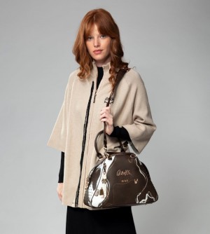 Sac a Main Anekke Nature Shodo Brown 2-handle Shoulder Bag Femme | 065391-RWS