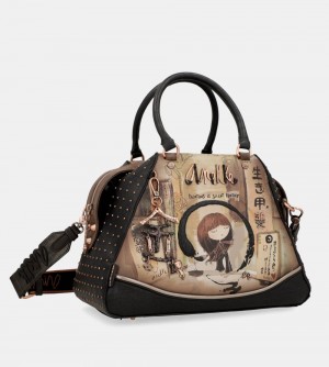Sac a Main Anekke Shoen Large Black Tote Bag Femme | 139246-LKZ