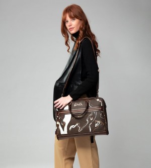 Sacs À Documents Anekke Brown Briefcase Nature Shodo Femme | 365294-UKF