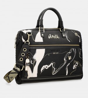 Sacs À Documents Anekke Document Holder Black Nature Shodo Femme | 213670-JAU