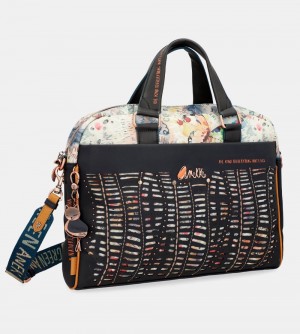 Sacs À Documents Anekke Nature Pachamama Navy Blue Document Holder Femme | 361275-NPH
