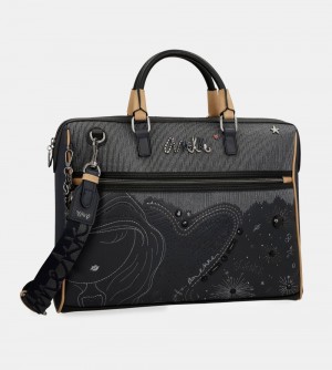 Sacs À Documents Anekke Studio Navy Blue Briefcase Femme | 318074-YOI