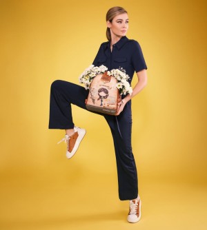 Sacs à Dos Anekke Peace & Love Camel Triple Compartment Backpack Femme | 207934-GWV
