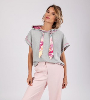 Sweats Anekke Passion Grey Sleeveless Sweatshirt Femme | 741982-XFD