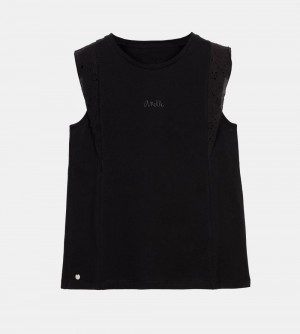 T Shirts Anekke Black Tank Top Femme | 137084-RKB