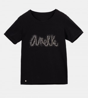 T Shirts Anekke Black T-shirt Femme | 726903-ANB