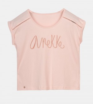 T Shirts Anekke Pink T-shirt Femme | 095136-NFR