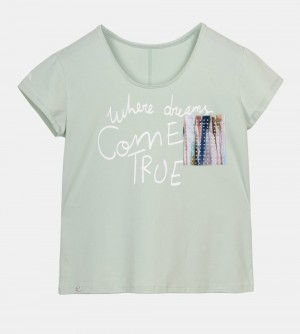 T Shirts Anekke Studio Green T-shirt Femme | 124586-BKW